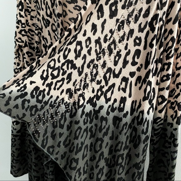 Daytrip leopard gradient cardigan, tan green - Picture 6 of 9